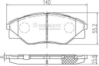 Nipparts N3602149 - Bremžu uzliku kompl., Disku bremzes ps1.lv