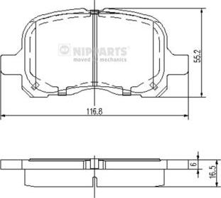 Nipparts N3602129 - Bremžu uzliku kompl., Disku bremzes ps1.lv