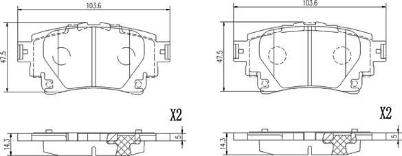 Nipparts N3612035 - Bremžu uzliku kompl., Disku bremzes ps1.lv