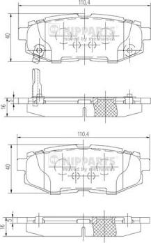 Nipparts N3617006 - Bremžu uzliku kompl., Disku bremzes ps1.lv