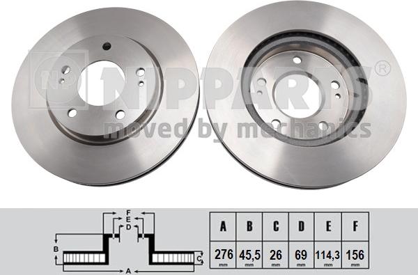 Nipparts N3305078 - Bremžu diski ps1.lv