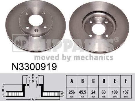 Nipparts N3300919 - Bremžu diski ps1.lv