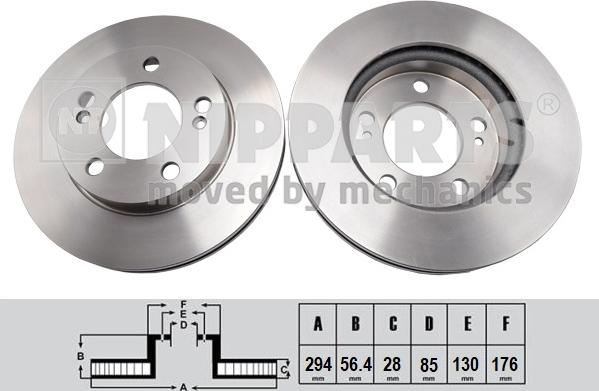 Nipparts N3300410 - Bremžu diski ps1.lv