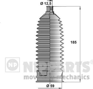Nipparts N2844026 - Putekļusargu komplekts, Stūres iekārta ps1.lv