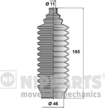 Nipparts N2845004 - Putekļusargu komplekts, Stūres iekārta ps1.lv