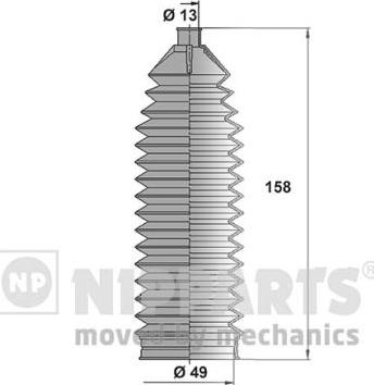 Nipparts N2840905 - Putekļusargu komplekts, Stūres iekārta ps1.lv