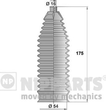 Nipparts N2840312 - Putekļusargu komplekts, Stūres iekārta ps1.lv