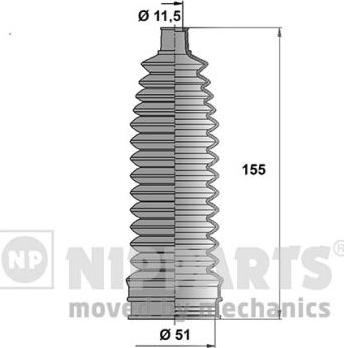 Nipparts N2841035 - Putekļusargu komplekts, Stūres iekārta ps1.lv