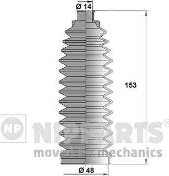 Nipparts N2841031 - Putekļusargu komplekts, Stūres iekārta ps1.lv