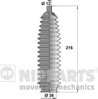 Nipparts N2841024 - Putekļusargu komplekts, Stūres iekārta ps1.lv