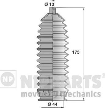 Nipparts N2848005 - Putekļusargu komplekts, Stūres iekārta ps1.lv