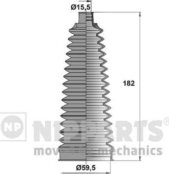 Nipparts N2842043 - Putekļusargu komplekts, Stūres iekārta ps1.lv