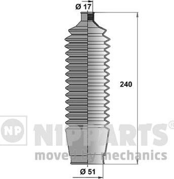 Nipparts N2855001 - Putekļusargu komplekts, Stūres iekārta ps1.lv