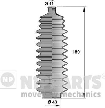 Nipparts N2851010 - Putekļusargu komplekts, Stūres iekārta ps1.lv