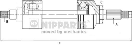 Nipparts N2801004 - Piedziņas vārpsta ps1.lv