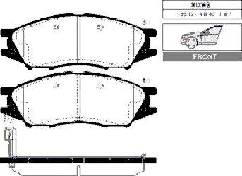 NISSAN D10606N0X2 - Bremžu uzliku kompl., Disku bremzes ps1.lv