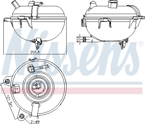 Nissens 996130 - Kompensācijas tvertne, Dzesēšanas šķidrums ps1.lv