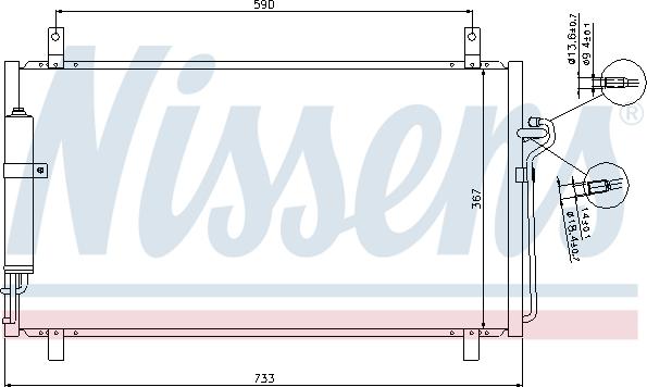 Nissens 94935 - Kondensators, Gaisa kond. sistēma ps1.lv