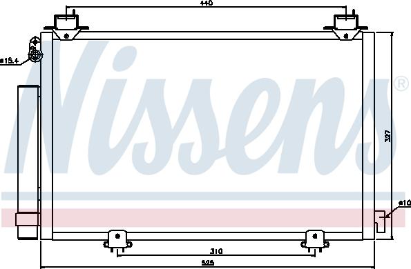 Nissens 94590 - Kondensators, Gaisa kond. sistēma ps1.lv
