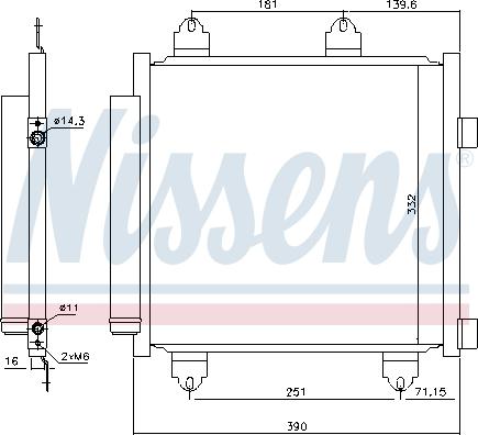 Nissens 941176 - Kondensators, Gaisa kond. sistēma ps1.lv