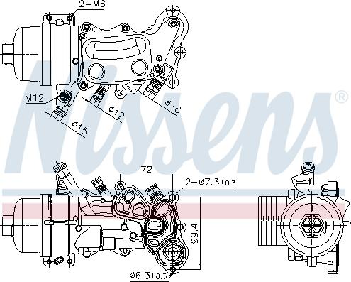 Nissens 90992 - Eļļas radiators, Motoreļļa ps1.lv