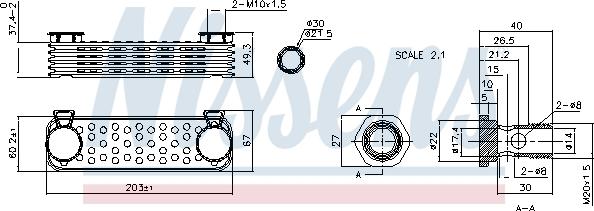 Nissens 90997 - Eļļas radiators, Motoreļļa ps1.lv