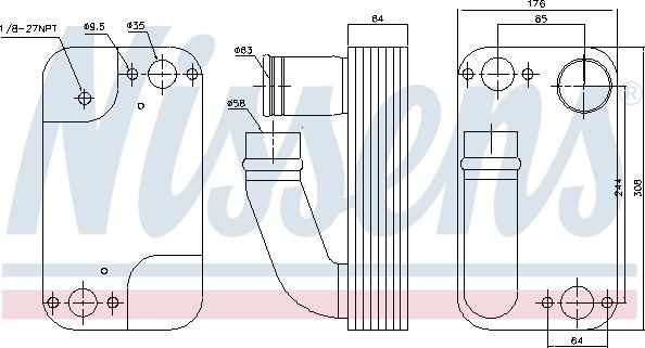 Nissens 90956 - Eļļas radiators, Motoreļļa ps1.lv