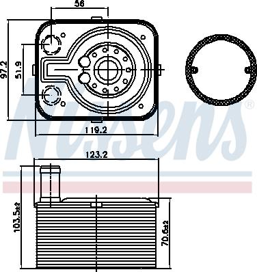 Nissens 90655 - Eļļas radiators, Motoreļļa ps1.lv