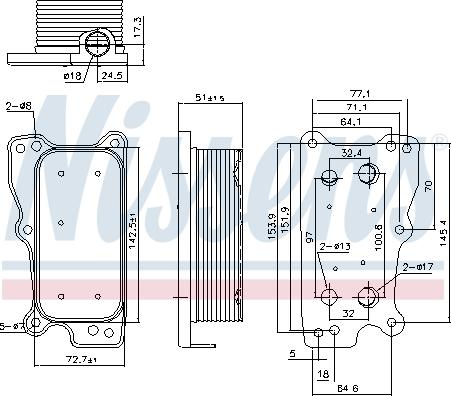 Nissens 90783 - Eļļas radiators, Motoreļļa ps1.lv