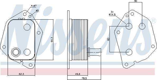 Nissens 90721 - Eļļas radiators, Motoreļļa ps1.lv