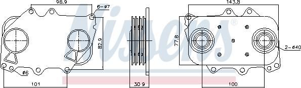 Nissens 91466 - Eļļas radiators, Motoreļļa ps1.lv