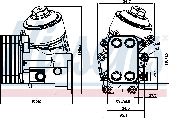 Nissens 91154 - Eļļas radiators, Motoreļļa ps1.lv