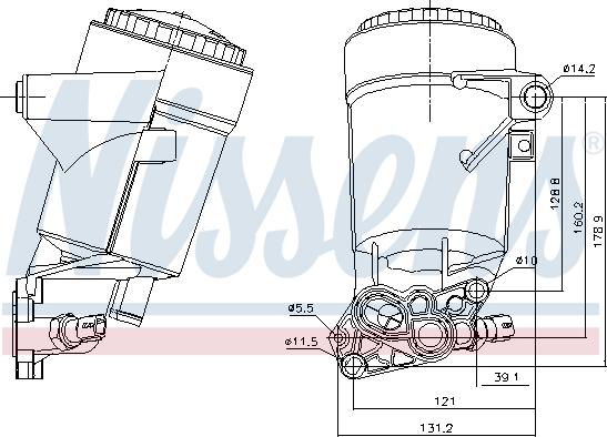 Nissens 91338 - Eļļas radiators, Motoreļļa ps1.lv