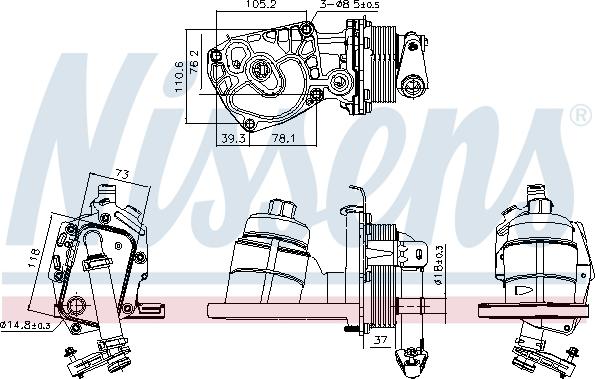 Nissens 91325 - Eļļas radiators, Motoreļļa ps1.lv