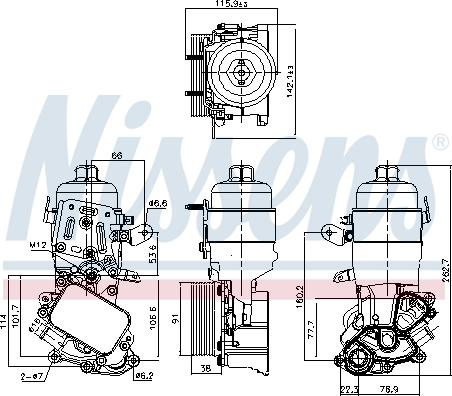 Nissens 91326 - Eļļas radiators, Motoreļļa ps1.lv