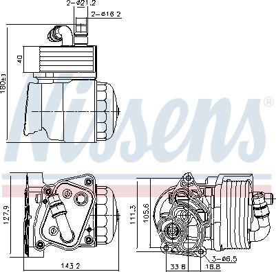 Nissens 91323 - Eļļas radiators, Motoreļļa ps1.lv