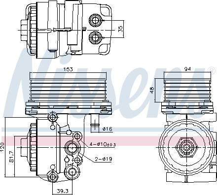 Nissens 91327 - Eļļas radiators, Motoreļļa ps1.lv