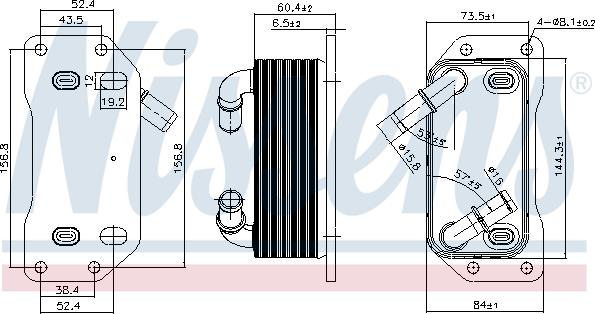 Nissens 91254 - Eļļas radiators, Motoreļļa ps1.lv