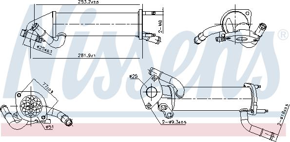 Nissens 989449 - Radiators, Izplūdes gāzu recirkulācija ps1.lv