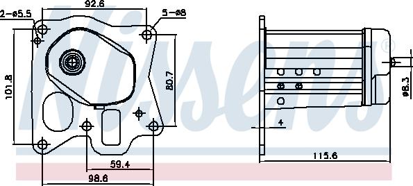 Nissens 989455 - Radiators, Izplūdes gāzu recirkulācija ps1.lv