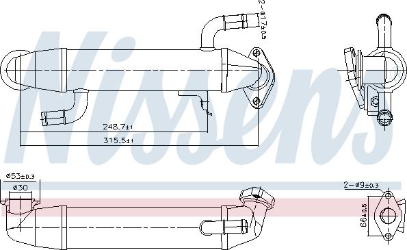 Nissens 989406 - Radiators, Izplūdes gāzu recirkulācija ps1.lv