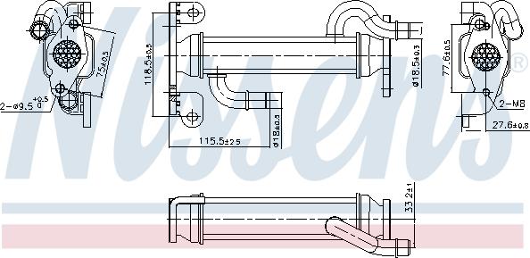 Nissens 989400 - Radiators, Izplūdes gāzu recirkulācija ps1.lv