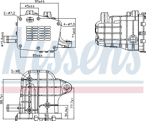 Nissens 989481 - Radiators, Izplūdes gāzu recirkulācija ps1.lv