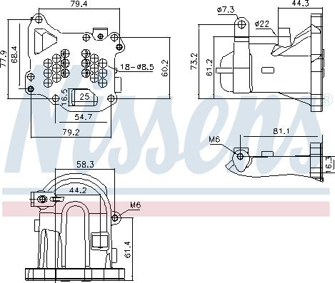 Nissens 989313 - Radiators, Izplūdes gāzu recirkulācija ps1.lv