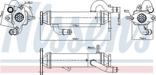 Nissens 989328 - Radiators, Izplūdes gāzu recirkulācija ps1.lv