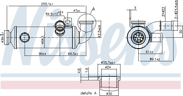 Nissens 989274 - Radiators, Izplūdes gāzu recirkulācija ps1.lv