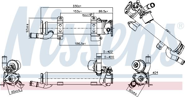 Nissens 989277 - Radiators, Izplūdes gāzu recirkulācija ps1.lv