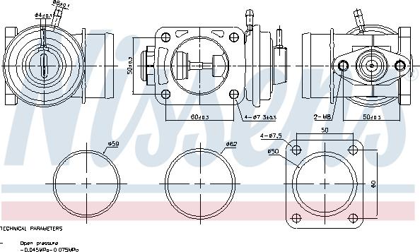 Nissens 98469 - Izpl. gāzu recirkulācijas vārsts ps1.lv