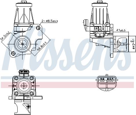 Nissens 98401 - Izpl. gāzu recirkulācijas vārsts ps1.lv