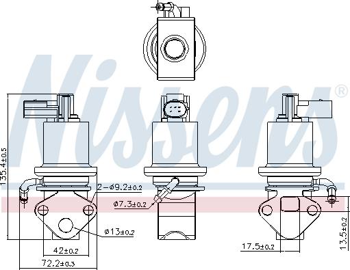 Nissens 98158 - Izpl. gāzu recirkulācijas vārsts ps1.lv